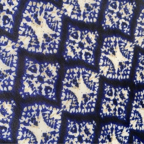 TRENDING BRAND SHOW ME YOUR MUMU BLUE AND WHITE MINI DRESS FOR BEACH LINEN FLOWY - Picture 5 of 5